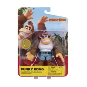 Donkey Kong Figur 10cm Funky Kong with Banana coin - Donkey Kong -  Leksaksaffären