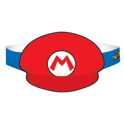 Hattar/huvudband Super Mario 8-pack