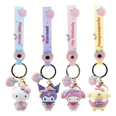 Hello Kitty - Peach Series - Assortiment 12 Keychain 6-7Cm