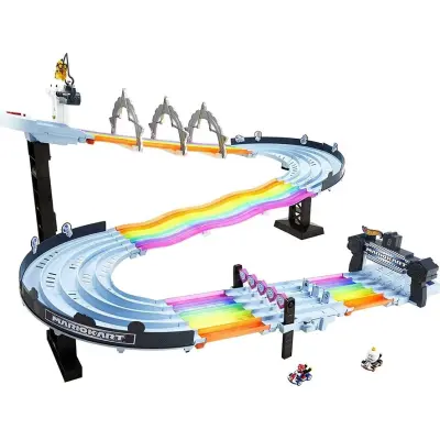Hot Wheels Mario Kart Rainbow Road Track Set