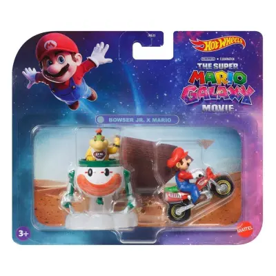 Hot Wheels Super Mario Galaxy Bowser Jr. & Mario figure pack