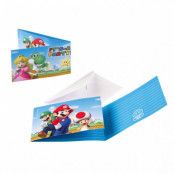 Inbjudningskort Super Mario Bros 8-pack
