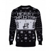 Jultröja Nintendo Super Mario Christmas Svart, SMALL