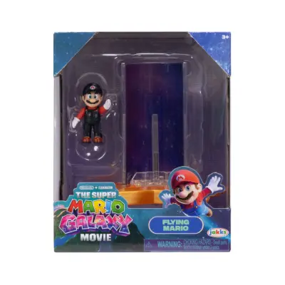 Mario Galaxy Movie Figur 4cm med tillbehör W2 Flying Mario - Super Mario -  Leksaksaffären