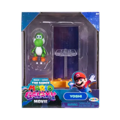 Mario Galaxy Movie Figur 4cm med tillbehör W2 Yoshi - Super Mario -  Leksaksaffären