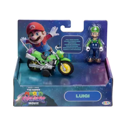 Mario Galaxy Movie Fordon med figur Luigi - Super Mario -  Leksaksaffären