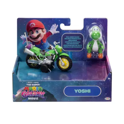 Mario Galaxy Movie Fordon med figur Yoshi - Super Mario -  Leksaksaffären