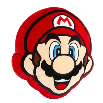 Mega Mario Head Plush cushion