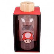 Nintendo Super Mario Bros Toad glass bottle 620ml