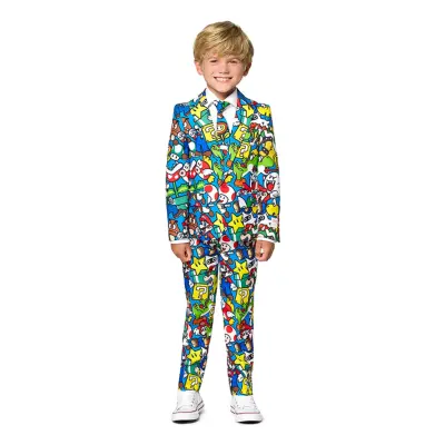 OppoSuits Super Mario Barn Kostym - 122/128