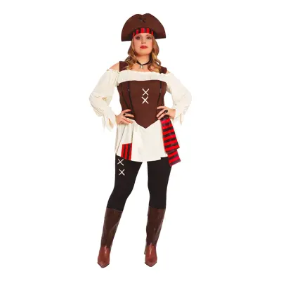 De Sju Haven Pirat Dam Plus-size Maskeraddräkt - Plus-size