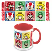 Super Mario 4 Colour Coloured Inner Mug