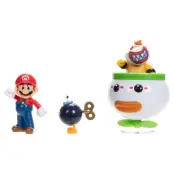 Super Mario Bros Mario and Bowser Jr. blister figures 6cm