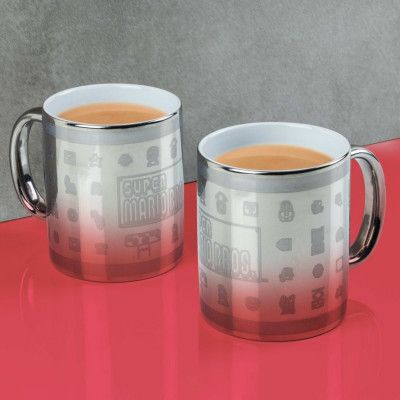 Super Mario Bros Mugg Silver Glossary