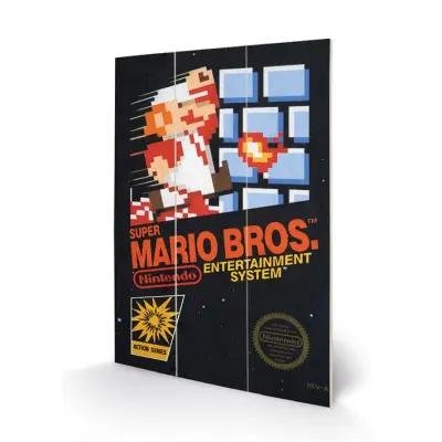 Super Mario Bros - Wood Print 20x29.5 - Nes Cover