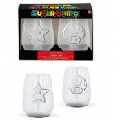 Super Mario Crystal glasses 2-Packs