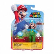 Super Mario Figur 10cm Ice Luigi with Ice Flower