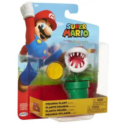 Super Mario Figur 10cm Piranha Plant with Coin