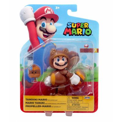 Super Mario Figur 10cm Tanooki Mario with super leaf