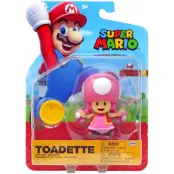 Super Mario Figur 10cm Toadette with Coin - Super Mario -  Leksaksaffären