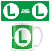 Super Mario (Luigi Initial) White Pod Mug