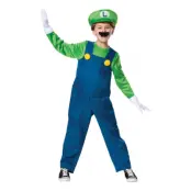 Luigi Deluxe Barn Maskeraddräkt - Medium