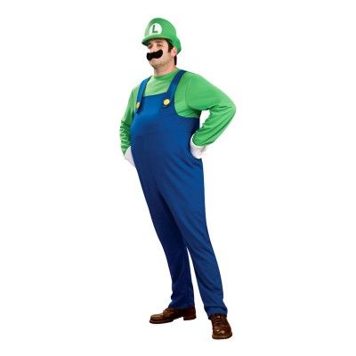Luigi Deluxe Maskeraddräkt - X-Large