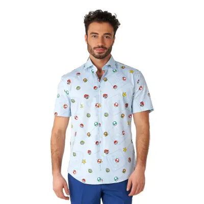 OppoSuits Super Mario Skjorta - 4X-Large