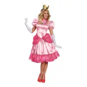 Prinsessan Peach Deluxe Maskeraddräkt - Large