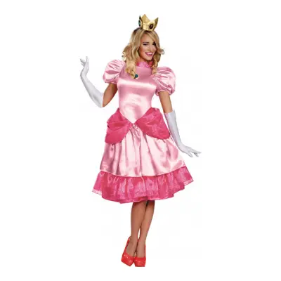 Prinsessan Peach Deluxe Maskeraddräkt - Large