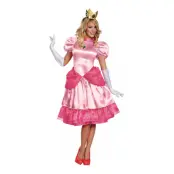 Prinsessan Peach Deluxe Maskeraddräkt - Small
