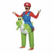 Uppblåsbar Ridande Super Mario Barn Maskeraddräkt - One size