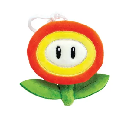 Super Mario Mjukdjur med clip Fire Flower - Super Mario -  Leksaksaffären