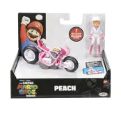 Super Mario Movie Pull Back Fordon med figur Peach