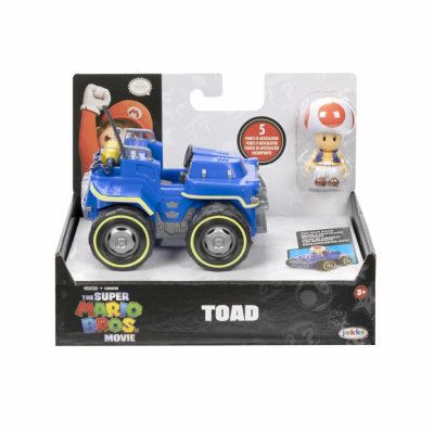 Super Mario Movie Pull Back Fordon med figur Toad