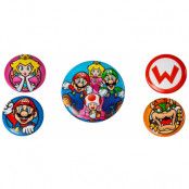 Super Mario - Pin Badges 5-pack