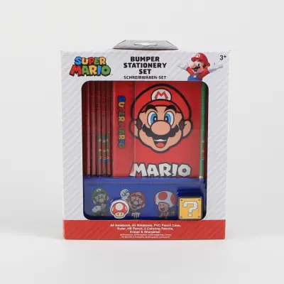 Super Mario Set med skrivartiklar - Super Mario -  Leksaksaffären