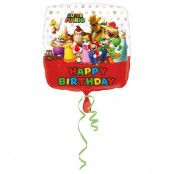 Heliumballong Super Mario fyrkantig
