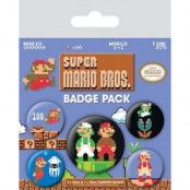 Super Mario Bros Knappar 5 st