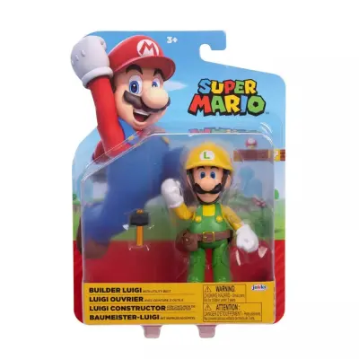 Super Mario Figur 10cm Builder Luigi with Utility Belt
