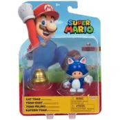 Super Mario Figur 10cm Cat Toad with Super Bell