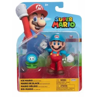 Super Mario Figur 10cm Ice Mario with Ice Flower