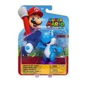 Super Mario Figur 10cm Light Blue Yoshi with egg - Super Mario -  Leksaksaffären
