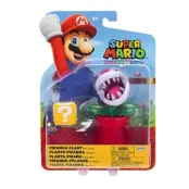 Super Mario Figur 10cm Piranha Plant with ? Block - Super Mario -  Leksaksaffären