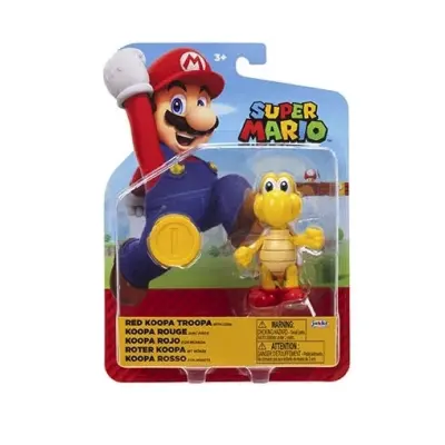 Super Mario Figur 10cm Red Koopa Troopa with Coin - Super Mario -  Leksaksaffären
