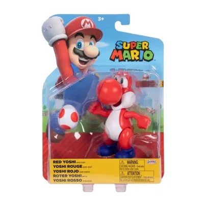 Super Mario Figur 10cm Red Yoshi - Super Mario -  Leksaksaffären