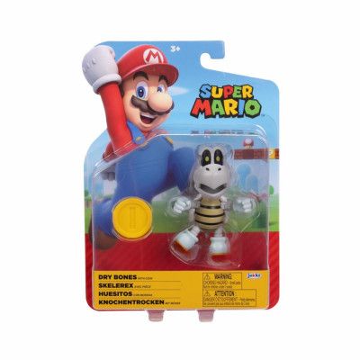 Super Mario Figur 10cm W40 Dry Bones with Coin - Super Mario -  Leksaksaffären