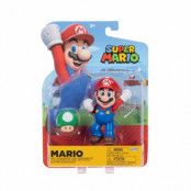 Super Mario Figur 10cm W40 Mario with 1-up Mushroom