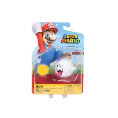 Super Mario Figur 10cm W41 Boo with Coin - Super Mario -  Leksaksaffären