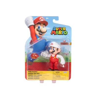 Super Mario Figur 10cm W41 Mario with Fireball - Super Mario -  Leksaksaffären